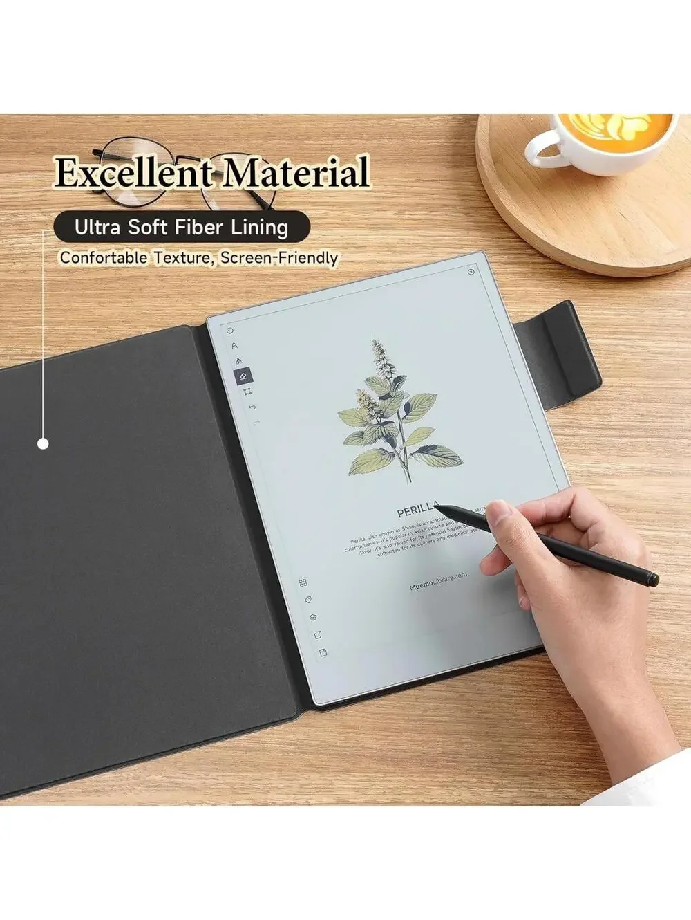 Magnetic Book Folio Cover for Remarkable Paper Pro 11.8 Inch 2024, Support Auto